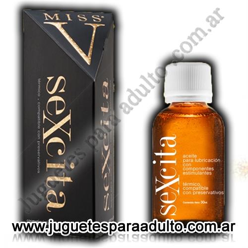 Aceites y lubricantes, , Aceite lubricante sexita con L-arginina, Damiana y Guaraná 30 ml